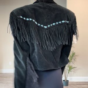 Suede Fringe Jacket